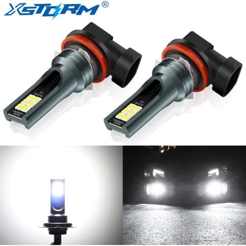 2Pcs H8 H11 LED Bulb H16 JP 9005 HB3 9006 HB4 Led Lamp Super Bright Car Fog Lights Day Driving Running Light 12V 6000K White
