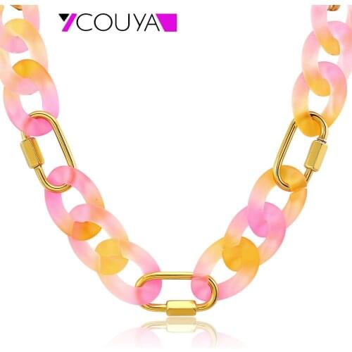 2021 Clavicle Chain CWide Choker Necklace Pendant The Neck Mashup Chain Link Jewelry For Women