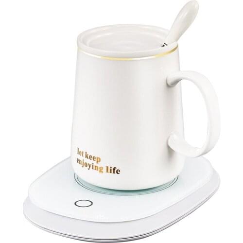 220V Electric Warmer Heater Tea Coffee Mug Mats Pads 60 Degrees Thermostatic Thermal Insulation Dish Pad Cup Coaster Mat