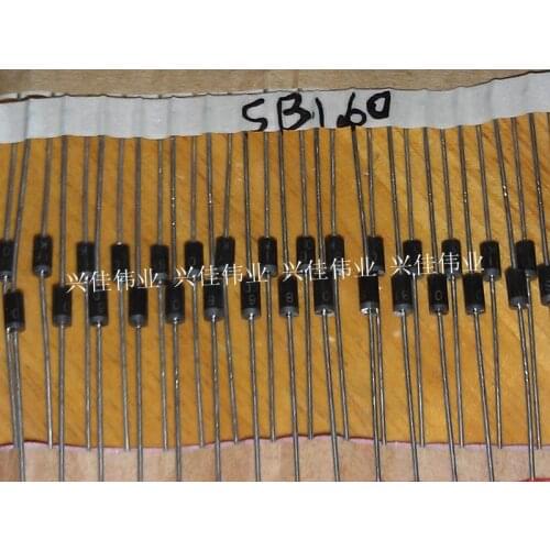 50PCS/LOT New SR160 SB160 MBR160 DO-41 1A60V Schottky Diode