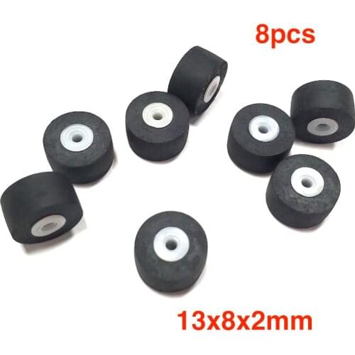 8pcs 13mmx8x2 pinch roller for Sharp GF777 9292 6060 Sanyo 9494 Sony 190 belt pulley rubber audio tape recorder cassette deck