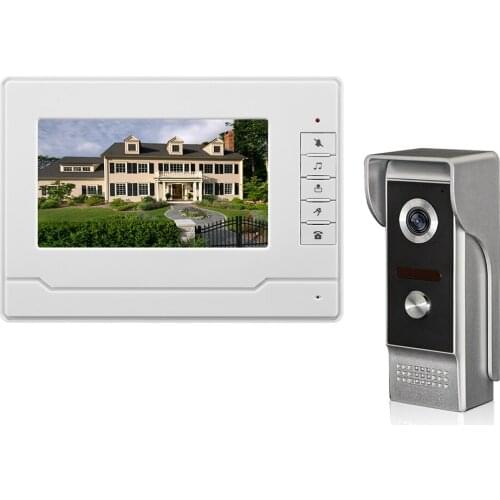 Video Door Intercom 7''Inch Wired Video Door Phone Visual Video Intercom Doorbell Monitor Camera Kit For Home Security