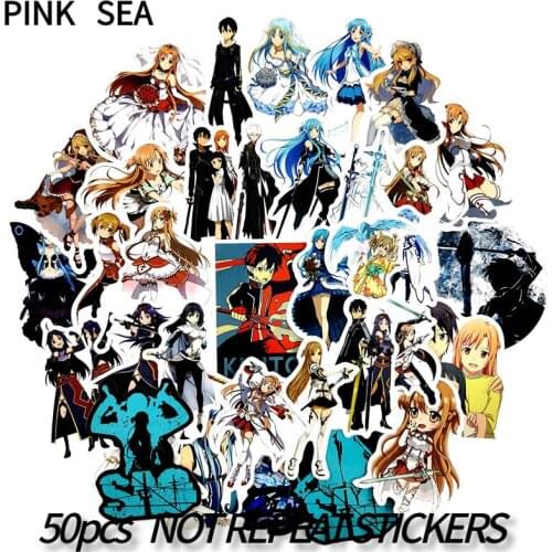 10/30/50Pcs/set Anime Stickers Sword Art Online Stickers For Guitar DIY TOY Motorcycle Car Skateboard Snowboard Laptop Luggage