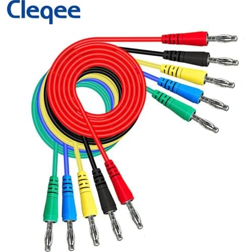 Cleqee P1043 Dual 4mm Banana Plug Test Lead Cable For Digital Multimeter 1M 1000V/10A
