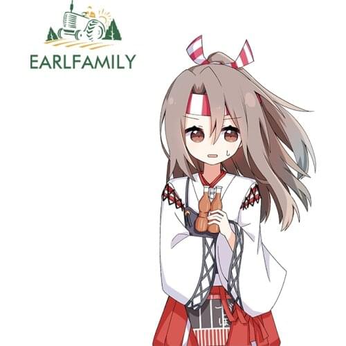 EARLFAMILY 13cm x 7.9cm for Kantai Collection Vinyl Car Stickers Scratch-proof Snowboard Decoration Decal for Vehicle Bumper