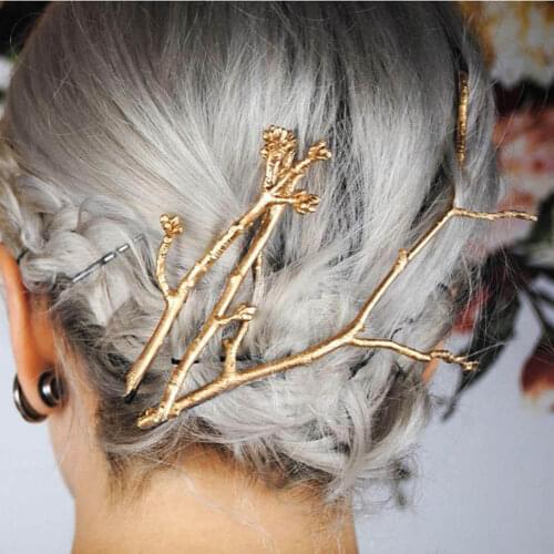 Elegant Metal Tree Branch Hairpins Hair Clips for Women barrettes Female Headwear Alloy Hair Accessories Hair clips 2019 NEW