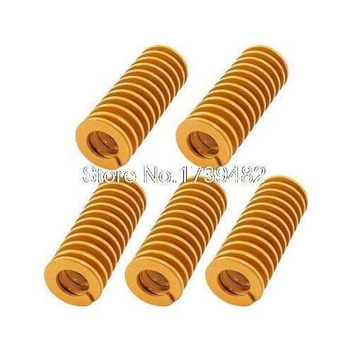 20mm x 11mm x 50mm Rectangular Section Mold Mould Die Spring Yellow