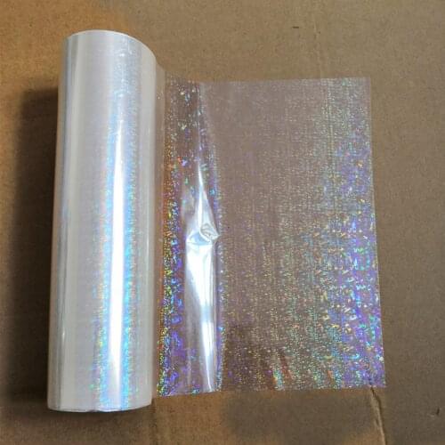 Holographic foil transparent broken flowers pattern stamping foil hot press on paper or plastic transfer film