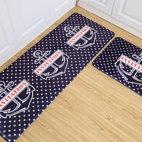 Hot Sale Ocean Anchor Cartoon Printed Carpet Kitchen Bathroom Toilet Water Uptake Bay Carpets Mat/Rugs Bedroom Anti-skid Window