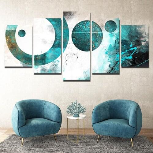 Canvas Painting Decoration Frameless Painting Living Room Pentagram Circle and Ball Painting Studio Study Room Layout