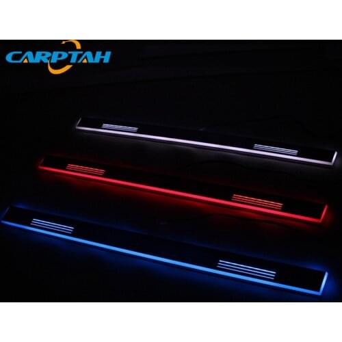 CARPTAH Trim Pedal Car Exterior Parts LED Door Sill Scuff Plate Pathway Dynamic Streamer light For Toyota Land Cruiser 200 LC200