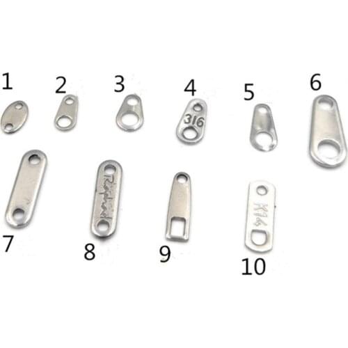 Never Fade 50P Stainless Steel Connecting Piece Connecting Plate Necklace Logo Plate Two-hole Small Tail Plate Jewelry FindingsC