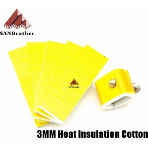 NEW 10PCS 3mm thick thickness 3d printer heating block cotton hotend nozzle heat insulation cotton for Ultimaker for Makerbot