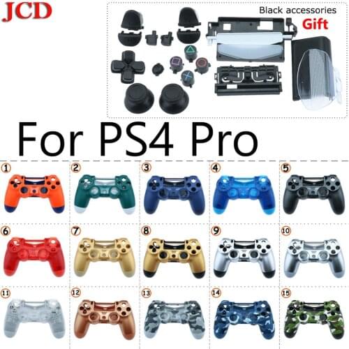 JCD New For PS4 Pro Controller Housing Shell Cover Case Repair Mod Kit For Sony Playstation 4 Pro Replacement for JDM 040