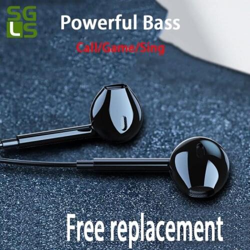 New Sport ear buds Headphones for cell phone headphones wired Bass 3.5mm Earphone Earbud with Built-in Microphone Hands Free