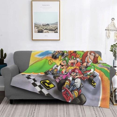 Super Mario Blanket Flannel Decoration 3D World Multifunction Ultra-Soft Throw Blankets for Bed Travel Bedspreads