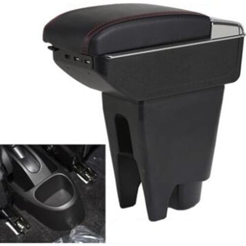 For BYD F0 Armrest box central Store content box with cup holder ashtray with USB interface