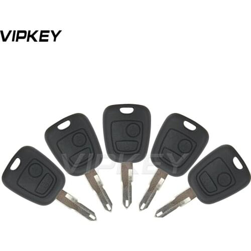 Remotekey 5pcs Fits for Peugeot 206 FOB car REMOTE KEY 2 buttons 433MHz with transponder chip remtekey