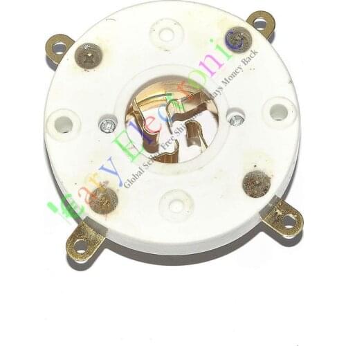 Wholesale and retail 2pc 4Pin GOLD Ceramic vacuum Tube Socket for valve FU5 845 211 805 U4J audio amp free shipping