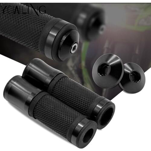 Motorcycle CNC 7/8'' Hand Grip ends Handlebar Grips Cap for Kawasaki yamaha Aprilia Suzuki Honda CB1000R CBR 600f4i CB400 RC51