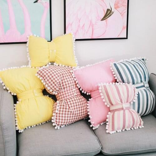 Sofa Bow Pillow Bay Window Cute Creative Cushion