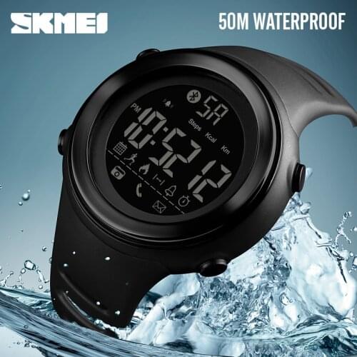 SKMEI Bluetooth Smart Watch Men Pedometer Stopwatch Waterproof Sports Watches Digital LED Electronics Watch Clock Men Smartwatch