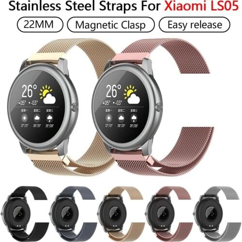 Stainless Steel Replacement Strap For Xiaomi LS05 Band Metal For Haylou Solar LS05 Wristband Bracelet Magnetic Smart Accessories
