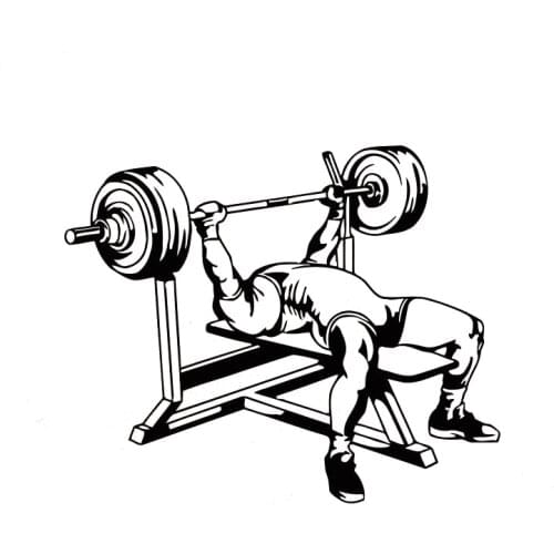 15.1*12.4CM Stylish Man Fitness Workout Weightlifting Car Stickers Fun Reflective Vinyl Decals C7-0727