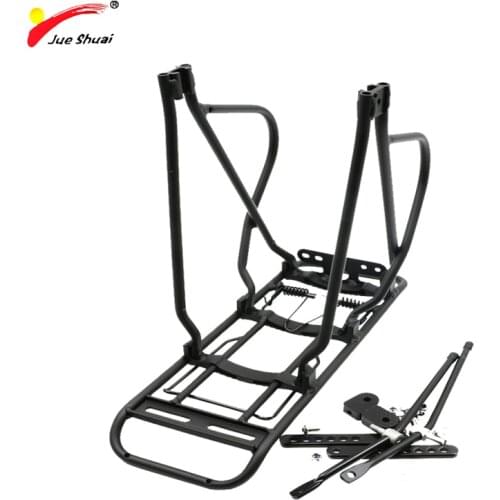 Bike rear rack 24" 26" bicycle luggage rack Bike Rear Rack Silver Black trunk Carrier Adjustable Holder for Bike Accessories