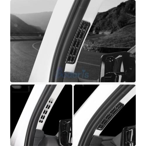 Carbon Fiber Look Interior B Pillar Vent Cover AC Outlet Trim Model For Hyundai Elantra CN7 2020 2021 Accessories