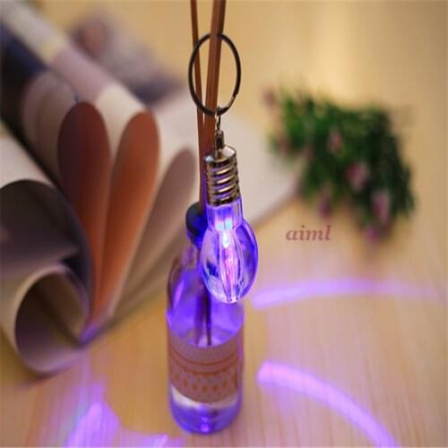 High quality Creative Gift Colorful Light Mini Colorful Flash Led Bulb Keychain 85-265v factory direct sales