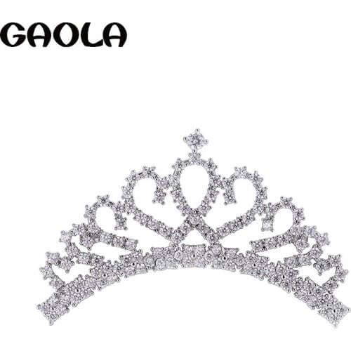 GAOLA Luxury Zirconia Crown Brooches For Women Clear Crystal Broche Dress Suit Lapel Badge Pins Decorations Jewelry GLX0252