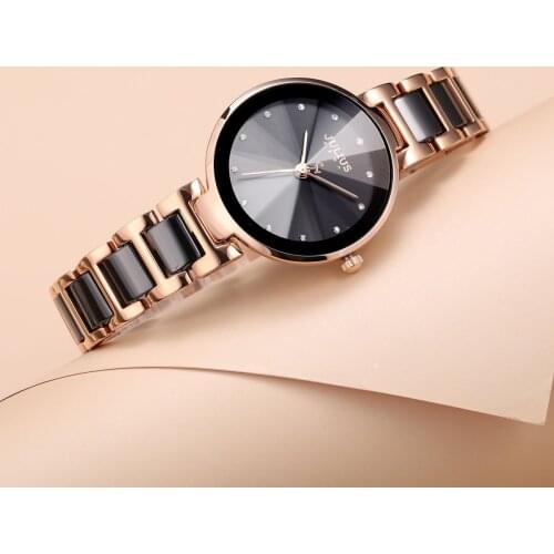 Ceramic Stainless Steel Julius Lady Womens Watch Japan Quartz Elegant Clock Fashion Hours Bracelet Girls Birthday Gift Box