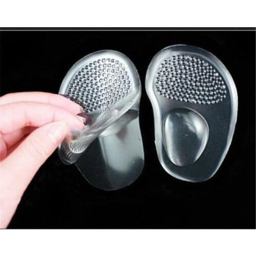 Women Soft Silicone Gel Forefoot Insert lady Metatarsal Invisible Foot Cushions Insole For Heel Shoes