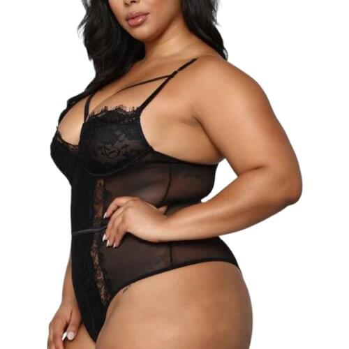 Women Sexy Lingerie Set Lace Bodysuit Yarn Underwear One-Piece Garment Sleepwear Lenceria Sensual Mujer Pijama Strap Sling