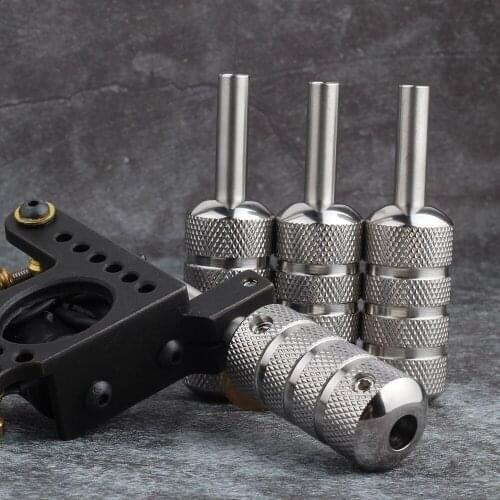 YILONG 1PCS Stainless Steel Tattoo Grip 22MM With Back Stem Professional Tattoo Machine Grips Tubes Tips Tool Free Shipping