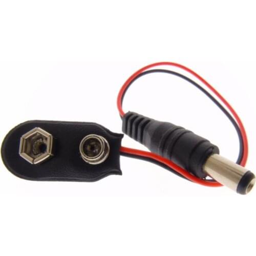 10Pcs 10CM DC 9V 5.5*2.1mm Battery Button Power Plug For Arduino - 1 Shape