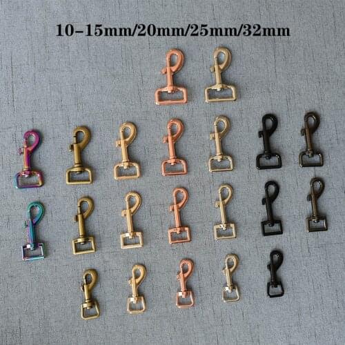 10 Pcs/Lot 15mm 20mm 25mm 32mm Metal Safety Strong Clips Lobster Clasp Dog Leash Carabiner Snap Hook DIY Key Chain Bag SH4507