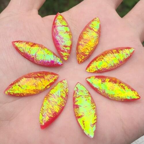 12pcs 12*31mm Flat Back Rhinestones Horse Eye Crystal Rhinestone strass Crafts -E741