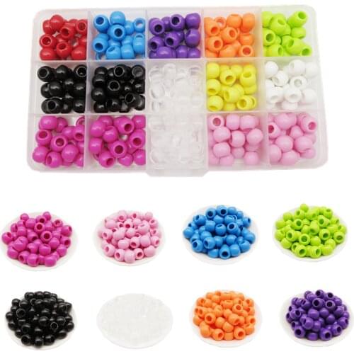 270pcs/Pack Big Hole Hair braid Dreadlock Beads rings tube for kids girls women Accessories