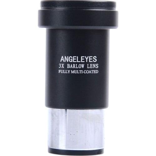 3X Metal Barlow Lens 1.25 Inches 31.7mm Astronomical Telescope Multi-layer Coating Optical Glass Lens Eyepiece M42X0.75 Thread