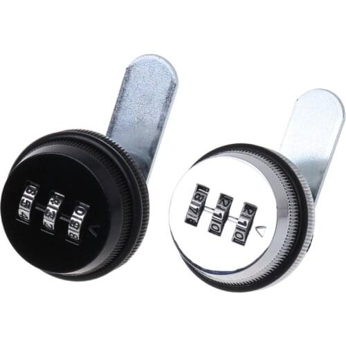 3-Digit Combination Mailbox Lock 7/8" Rotary Tongue Cam Lock for Cabinet Drawer 652A