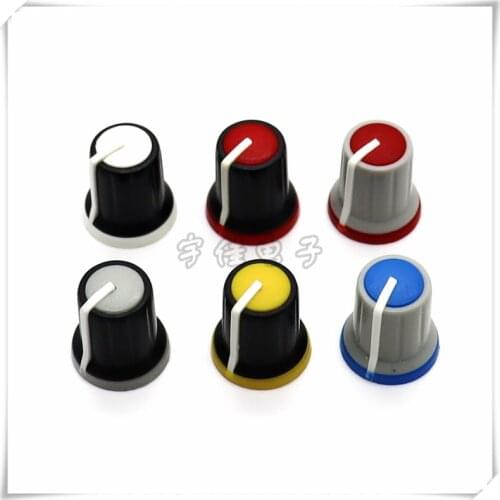 5 Pieces Plastic Flower Shaft Knob Diameter 15mm Height 16.5mm Potentiometer Encoder Knob Gear Shaped Inner Hole 6mm