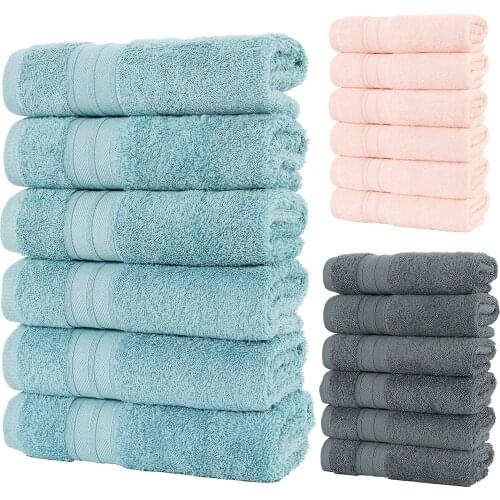 6pc Japanese Pure Cotton Super Absorbent Large Towel Face/bath Towel Thick Soft Bathroom Towels Comfortable Multicolor Towels