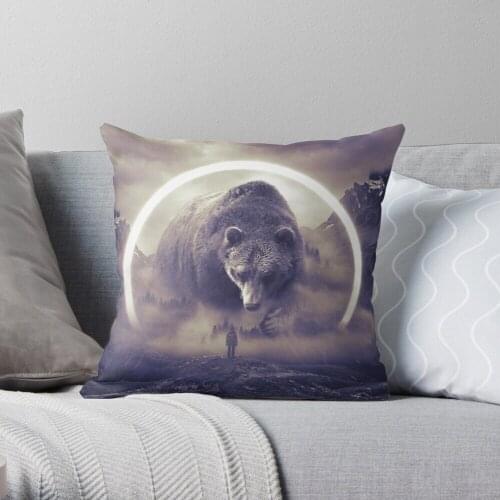 Aegis II bear Throw Pillow Cushion Cover Polyester throw pillows case on sofa home living room car seat decor 45x45cm