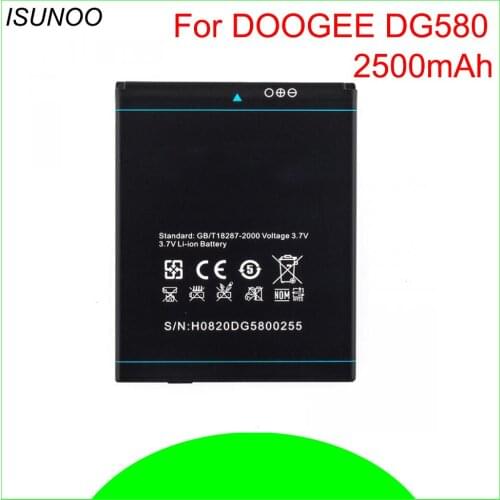 ISUNOO 2500mAh B-DG580 Battery For DOOGEE KISSME DG580 Battery Replacement
