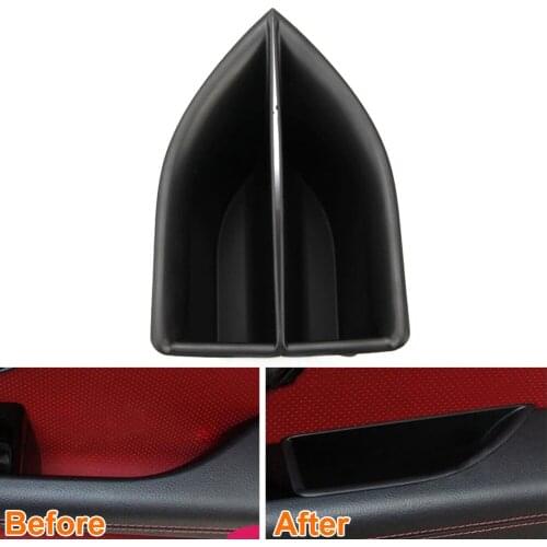 BBQ@FUKA 2 pcs/set ABS Front Door Storage Box Handle Container Holder fit For 2015 Range Rover Evoque Car Styling