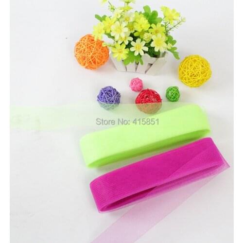 Free Shipping 4cm Soft Polyester Netting Plain Veiling Crin Braid For Flexible Sinamay Millinery Hat Trim 100yard/lot