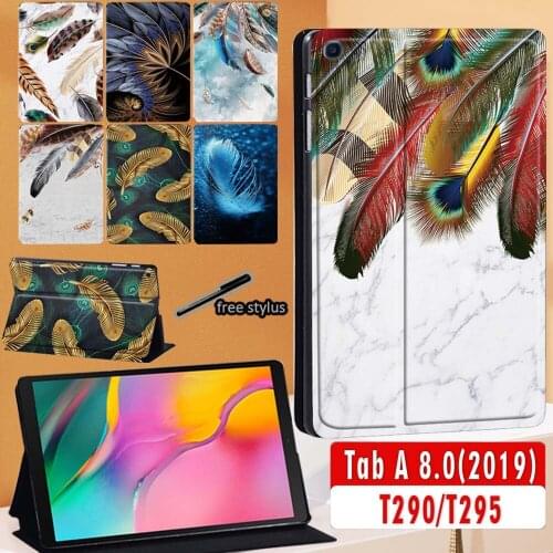 Tablet Case for Samsung Galaxy Tab A 8.0'' 2019 SM-T290 SM-T295 T297 8.0'' Case Leather Folding Stand Cover Coque Fundas