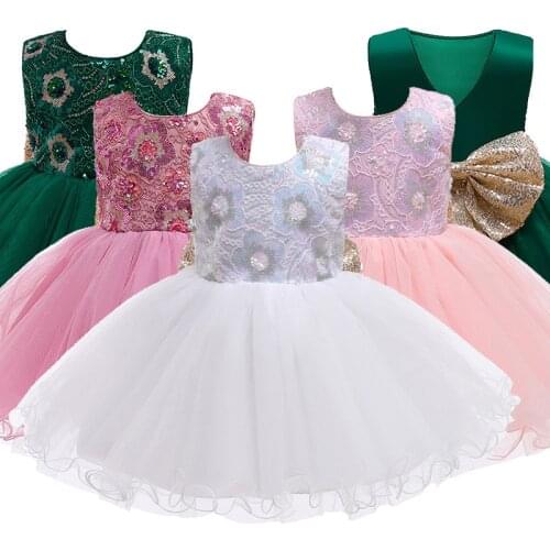 Baby Girls Kids Dresses For Girls Party Dress Summer Gauze Elegant Children Princess Flower Girls Wedding Dress vestido infantil